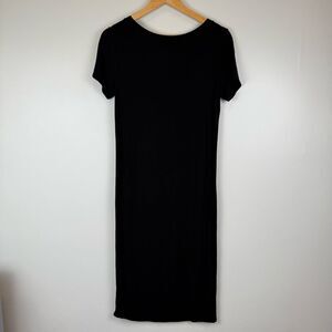 Storq Black Midi t shirt dress Size 1 XS Maternity Pregnancy Pregnant